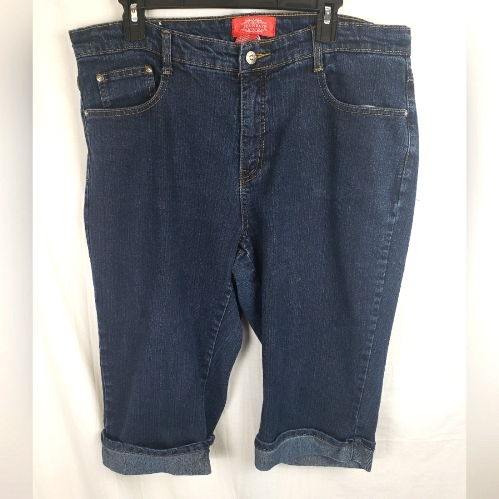 Jeanbay Medium Washed Capris Pants Sz 16W